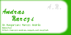 andras marczi business card
